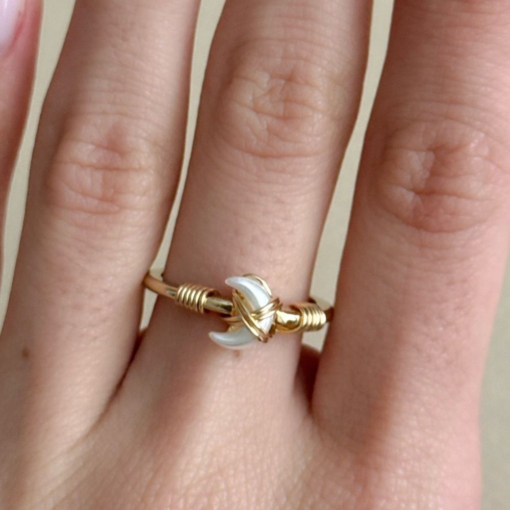 Moonstone Wire Ring #2458